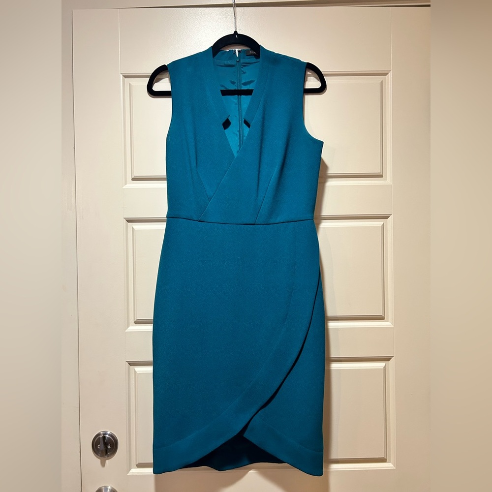 Rachel Zoe Cocktail Dress Size 10 | Elegant Party Wedding Guest Teal - Picture 2 of 8
